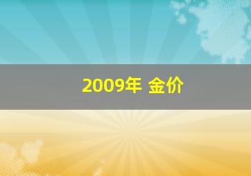 2009年 金价